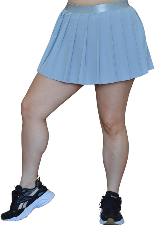 Pleated Skirt with Built-in Shorts